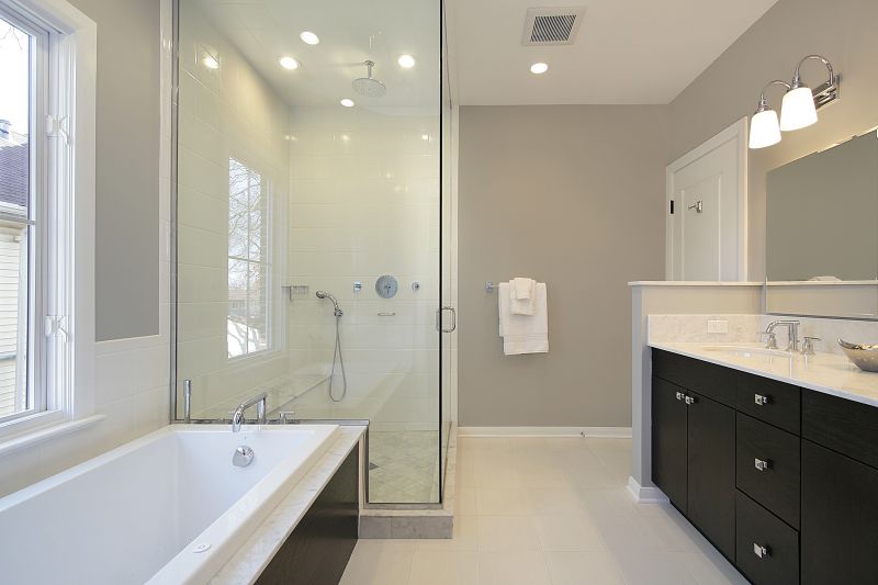 Contemporary Shower with Matte Fixtures